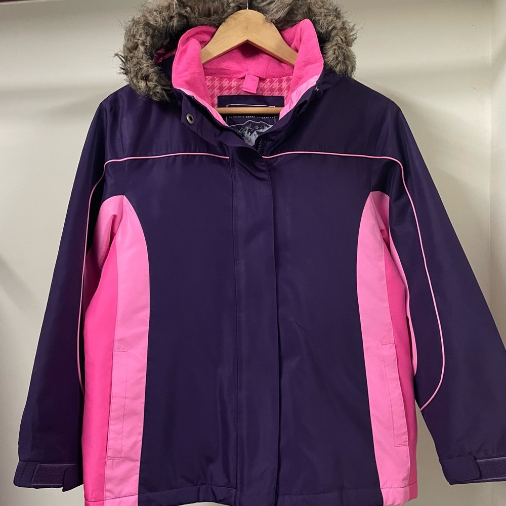 CHEROKEE PURPLE & PINK WINTER DETACHABLE HOODIE JACKET FOR WOMEN’S - Picture 1 of 8